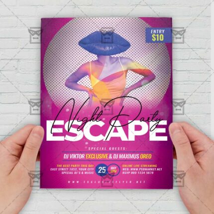 Escape Night - Flyer PSD Template | ExclusiveFlyer