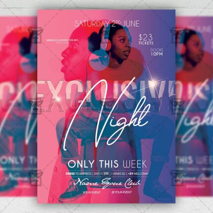 Exclusive Night - Flyer PSD Template | ExclusiveFlyer