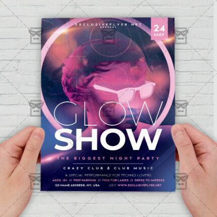 Glow Show - Flyer PSD Template | ExclusiveFlyer