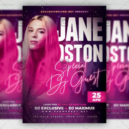 Guest Dj Night - Flyer PSD Template | ExclusiveFlyer
