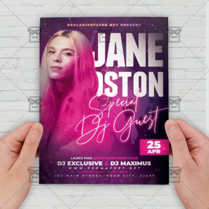 Guest Dj Night - Flyer PSD Template | ExclusiveFlyer
