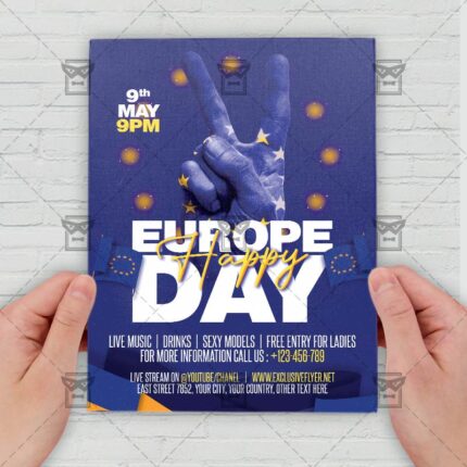 Happy Europe Day - Flyer PSD Template | ExclusiveFlyer
