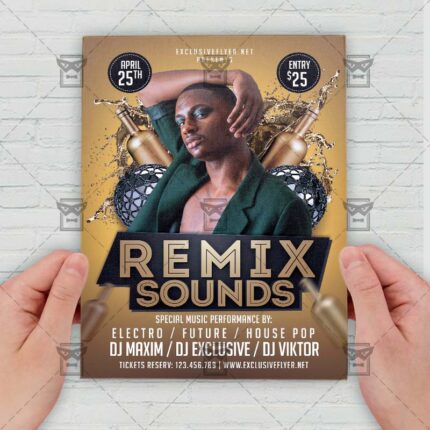 Remix Sounds - Flyer PSD Template | ExclusiveFlyer