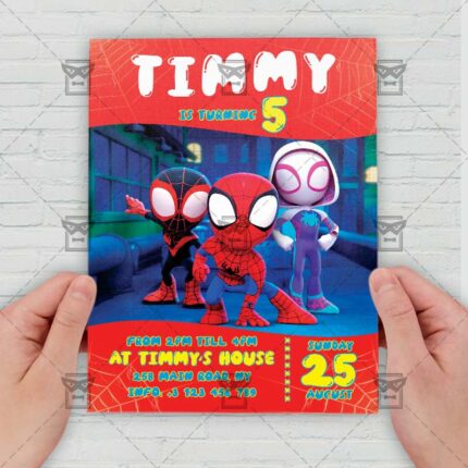 Spidey Birthday Invitation - Flyer PSD Template | ExclusiveFlyer
