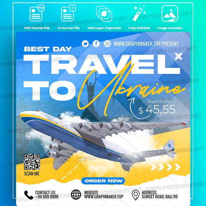 Download Travel to Ukraine Templates in PSD & Vector