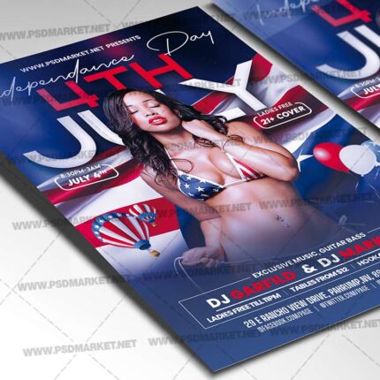 Download 4 th of July Party PSD Template 2