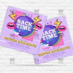 Back in Time Party - Flyer PSD Template | ExclusiveFlyer