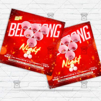 Beer Pong Event - Flyer PSD Template | ExclusiveFlyer
