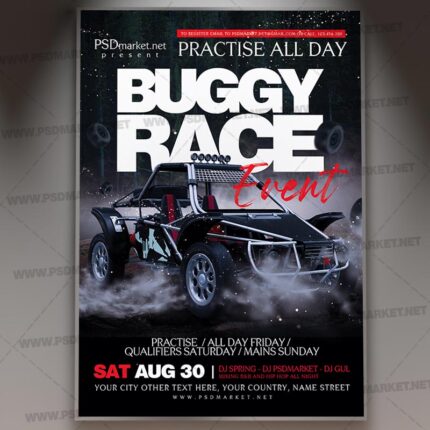 Download Buggy Race PSD Template 1