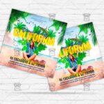 California Beach Party - Flyer PSD Template | ExclusiveFlyer