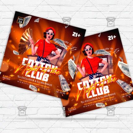 Cotton Club Night - Flyer PSD Template | ExclusiveFlyer