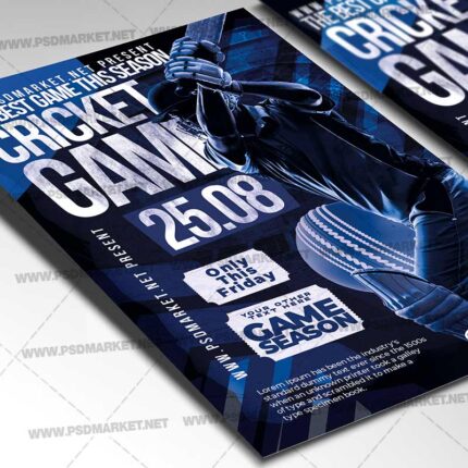 Download Cricket Game PSD Template 2