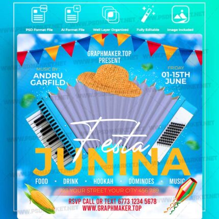 Download Festa Junina Event Templates in PSD & Vector