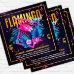 Flamingo Bash - Flyer PSD Template | ExclusiveFlyer