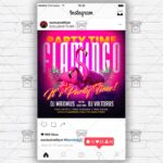 Flamingo Party Time - Flyer PSD Template | ExclusiveFlyer