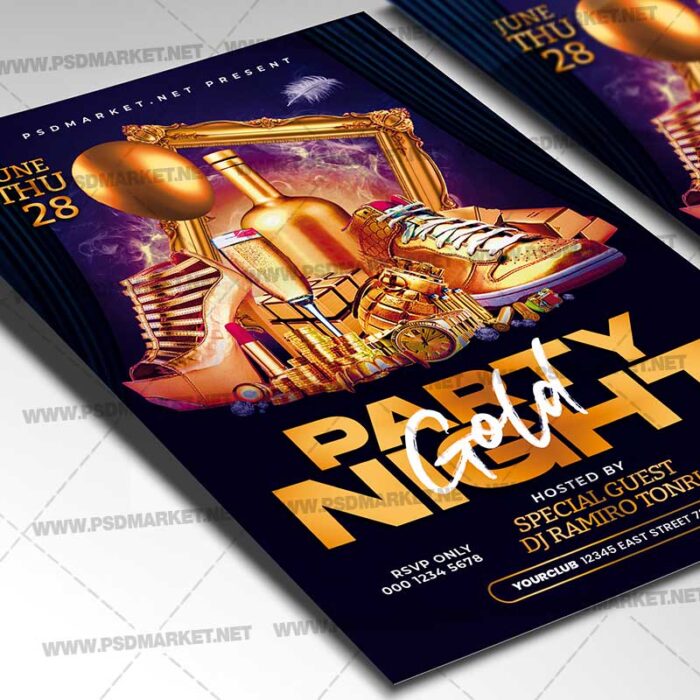 Download Gold Event PSD Template Flyer | PSDmarket