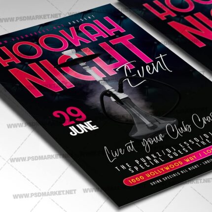 Download Hookah Night PSD Template 2