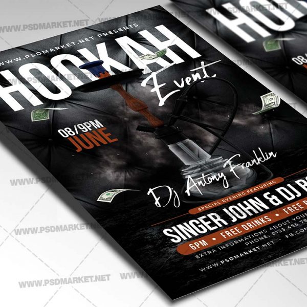 Download Hookah Night Flyer - PSD Template | PSDmarketAfrican Flyer