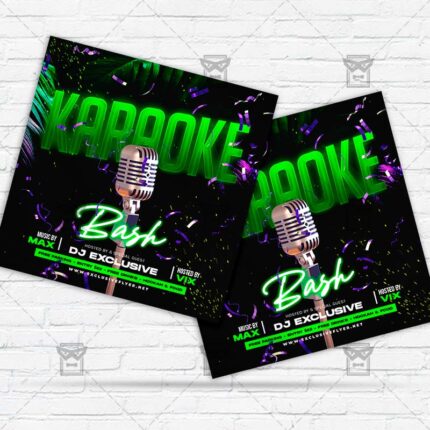 Karaoke Bash - Flyer PSD Template | ExclusiveFlyer