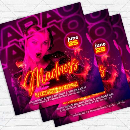 Karaoke Madness - Flyer PSD Template | ExclusiveFlyer
