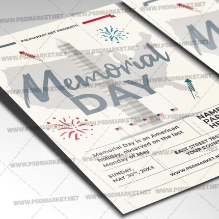 Download Memorial Day Event PSD Template 2