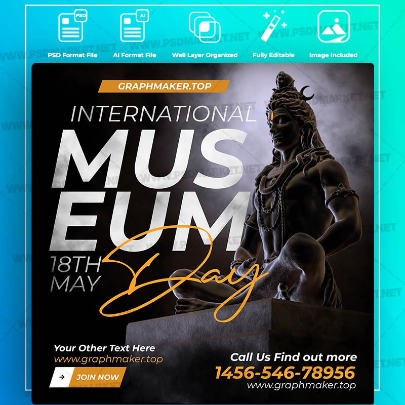 museum-day-templates-in-psd-vector.jpg Download Museum Day Templates in PSD & Vector