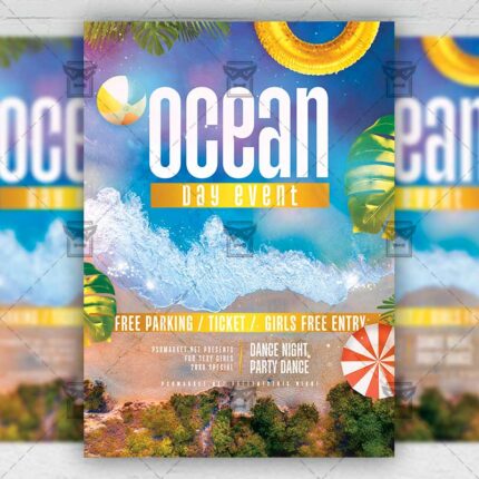 Ocean Day Event - Flyer PSD Template | ExclusiveFlyer