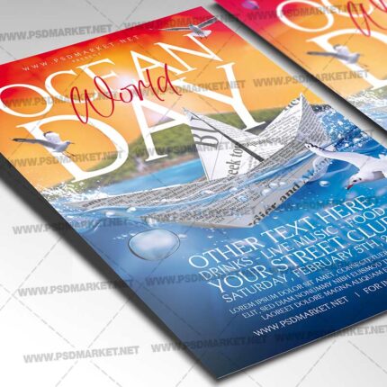 Download Ocean Day PSD Template 2