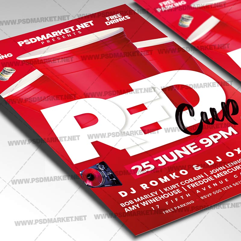 red_cup_night_psd_template_2.jpg Download Red Cup Night PSD Template 2