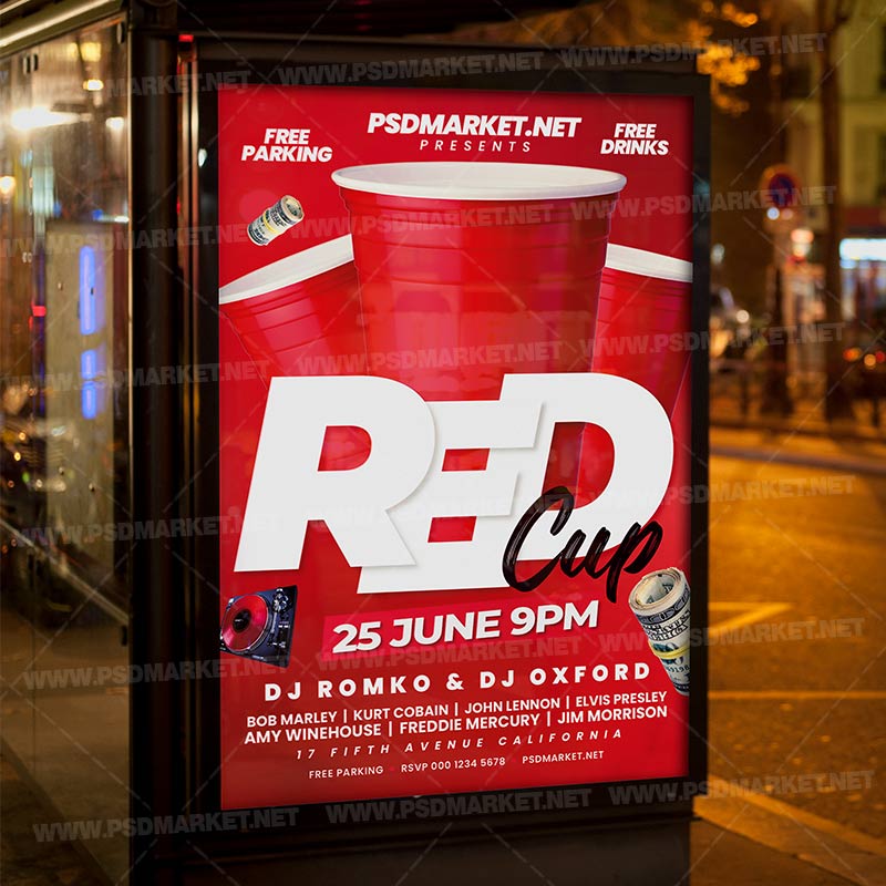 red_cup_night_psd_template_3.jpg Download Red Cup Night PSD Template 3