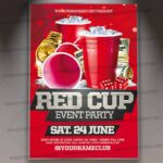 Download Red Cup Party PSD Template 1