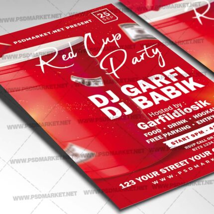 Download Red Cup PSD Template 2