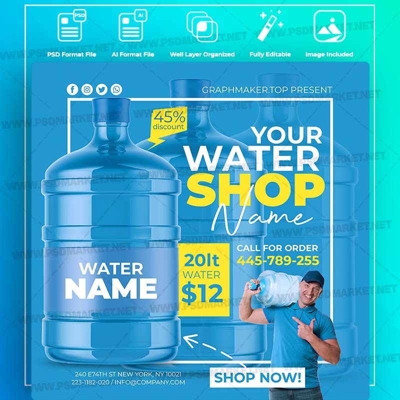 water-shop-templates-in-psd-vector.jpg Download Water Shop Templates in PSD & Vector