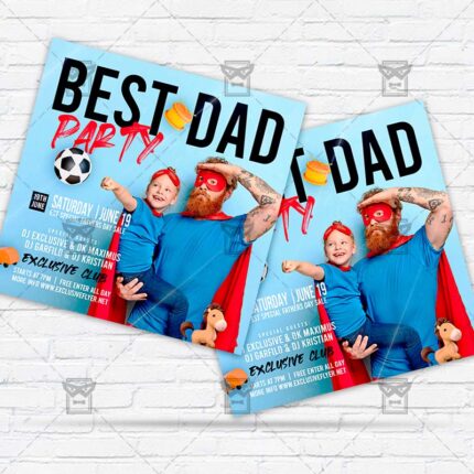 Best Dad Party - Flyer PSD Template | ExclusiveFlyer