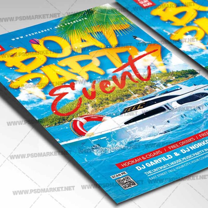 Download Yacht Party Flyer - PSD Template | PSDmarket