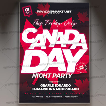 Вщцтдщфв Canada Day PSD Template 1
