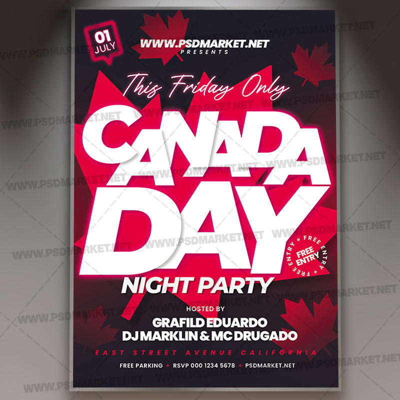 canada_day_psd_template_1.jpg Вщцтдщфв Canada Day PSD Template 1