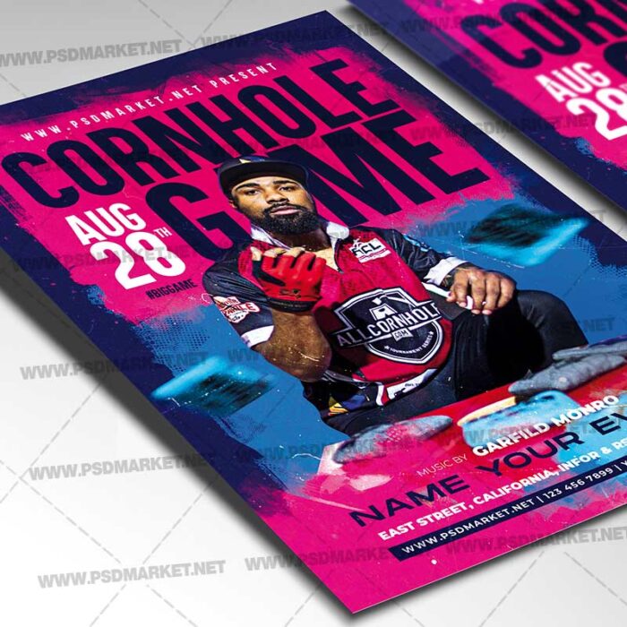 Download Cornhole Game Day PSD Template 2