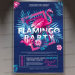 Download Flamingo Party Event PSD Template 1