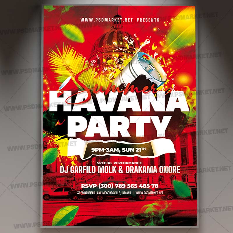 havana_party_night_psd_template_1.jpg Havana Party Night PSD Template - Image 1
