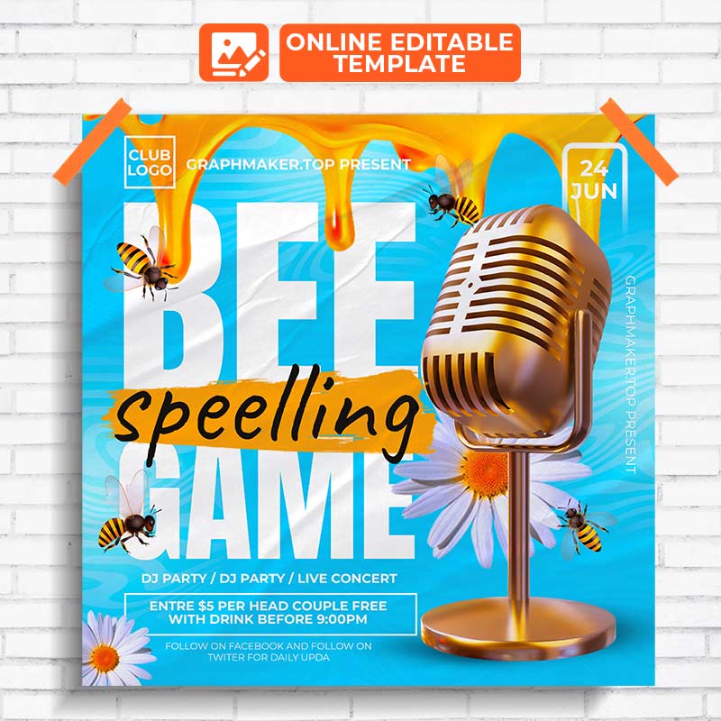 post-maker-speelling-bee-game-template.jpg Download Speelling Bee Game Templates in PSD & Vector