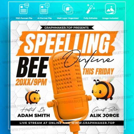Download Speelling Bee Event Templates in PSD & Vector