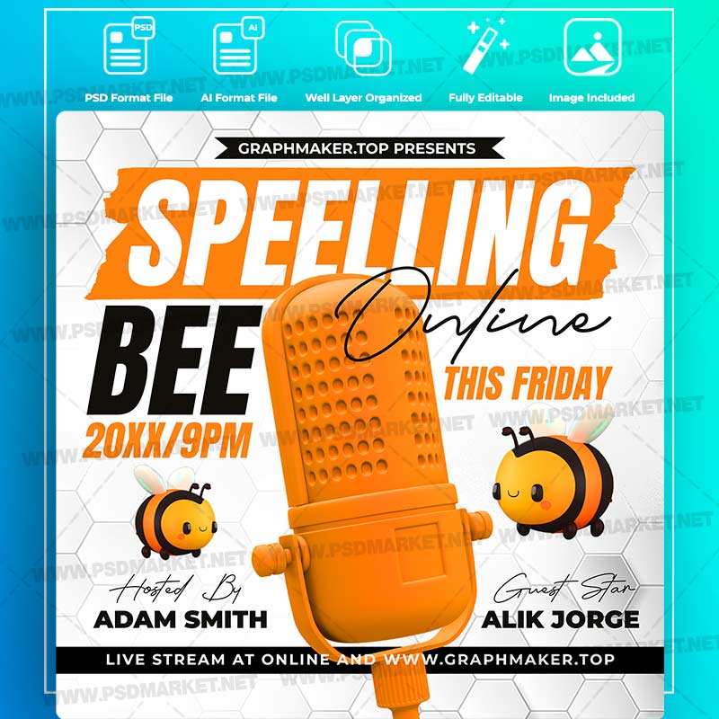 speelling-bee-event-templates-in-psd-vector.jpg Download Speelling Bee Event Templates in PSD & Vector