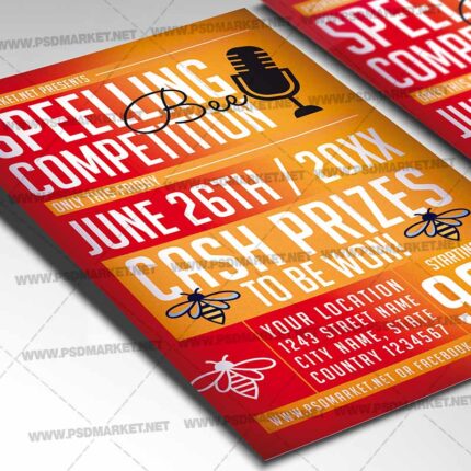 Download Speelling Bee Competition PSD Template 2