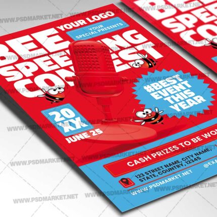 Download Speelling Bee Contest Event PSD Template 2