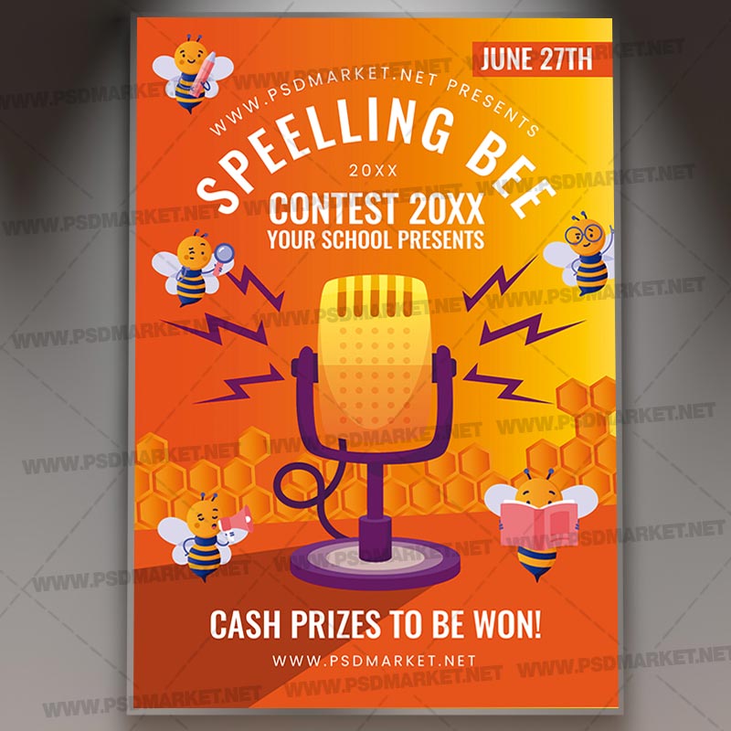 speelling_bee_contest_psd_template_1.jpg Speelling Bee Contest PSD Template - Image 1