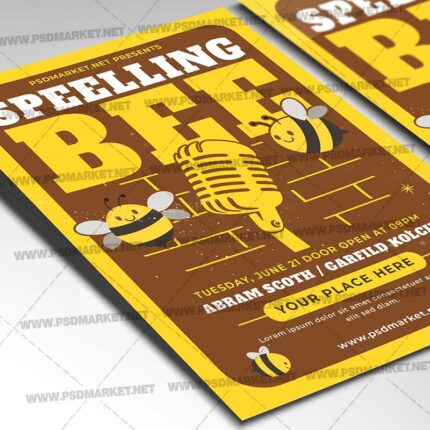 Download Speelling Bee Event PSD Template 2