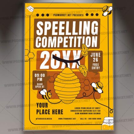Download Speelling Bee Night PSD Template 1