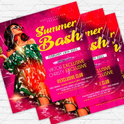 Summer Bash Night - Flyer PSD Template | ExclusiveFlyer