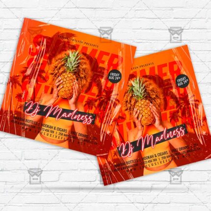 Summer Dj Madness - Flyer PSD Template | ExclusiveFlyer